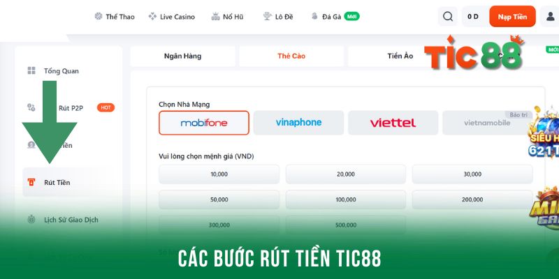 Chi tiết từng bước cho giao dịch rút tiền Tic88 đảm bảo an toàn