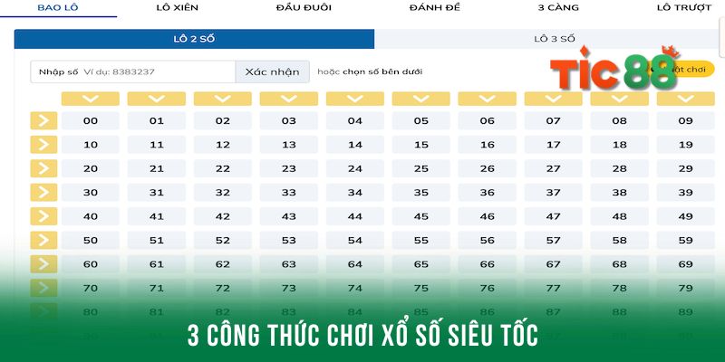 Xổ số siêu tốc - Chọn số nhanh, nhận thưởng khủng 3 3 công thức chơi xổ số siêu tốc bất bại