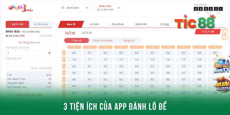 3 tiện ích nổi bật của app đánh lô đề