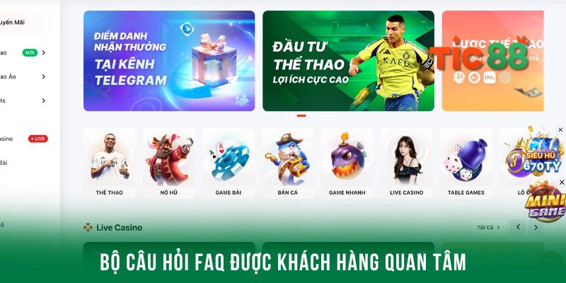 FAQ trên trang Tic88