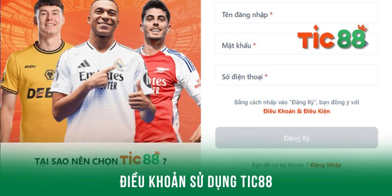 Điều khoản sử dụng Tic88 bao gồm các nội dung quan trọng nào