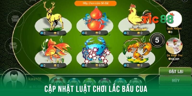 Lắc bầu cua kiếm thưởng cực chất từ nhà cái Tic88 3 Cập nhật luật chơi mới nhất tại Tic88 cho những ai chưa biết
