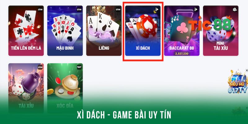 Tổng hợp top 10 game bài đình đám tại Tic88 3 Xì Dách - 1 trong top 10 game bài uy tín